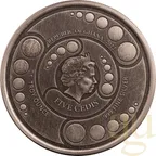 1 Unze Silbermünze Afrika Ghana Alien 2022 - Antik Finish