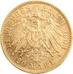 20 Mark Goldmünze Ernst Ludwig Großherzog von Hessen