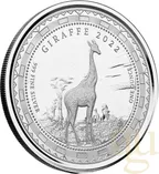 1 Unze Silbermünze Republic of Guinea Ecuatorial Giraffe 2022