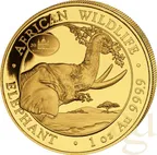 1 Unze Goldmünze Somalia Elefant 2023 - WMF Berlin