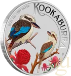 1 Unze Silbermünze Australien Kookaburra 2023 WMF Berlin - coloriert