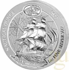 1 Unze Silbermünze Ruanda Nautical Serie - USS Constitution 2022
