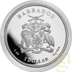 1 Unze Silbermünze Barbados Seepferdchen 2023