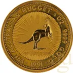 1/4 Unze Goldmünze Australien Känguru 1991