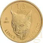 1 Unze Goldmünze Spanien Lince Ibérico - Goldluchs 2021