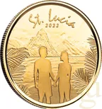 1 Unze Goldmünze EC8 St. Lucia - Couple 2022