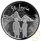 1 Unze Silbermünze EC8 St. Lucia - Couple 2022