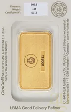 31,1 Gramm Goldbarren C. Hafner