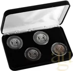 4x 1/2 Unze Afrika Ghana Alien Silbermünzen 2022 - Four Coin Set