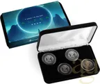 4x 1/2 Unze Afrika Ghana Alien Silbermünzen 2022 - Four Coin Set