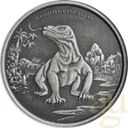 1 Unze Silbermünze Tokelau Komodo Dragon 2022 - Antik Finish