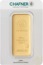500 Gramm Goldbarren C. Hafner