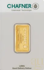 5 Gramm Goldbarren C. Hafner