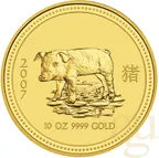 10 Unzen Goldmünze Australien Lunar I Schwein 2007