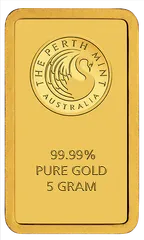 5 Gramm Goldbarren Perth Mint - Känguru