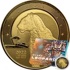 1 Unze Goldmünze Afrika Ghana Leopard 2022 - polierte Platte