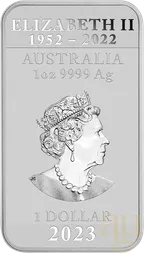 1 Unze Silbermünze Perth Mint Rectangular Dragon 2023