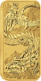 1 Unze Goldmünze Perth Mint - Rectangular Dragon 2023