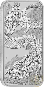 1 Unze Silbermünze Perth Mint Rectangular Dragon 2023