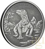 1 Unze Silbermünze Tokelau Komodo Dragon 2022 - Antik Finish