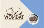 1 Unze Silbermünze Australien Wombat 2023 coloriert - Coincard