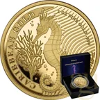 1 Unze Goldmünze Barbados Seepferdchen 2023