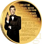 1/4 Unze Goldmünze Tuvalu James Bond 007 - Roger Moore 2023 - proof coloriert