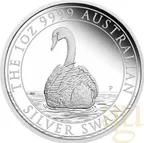 1 Unze Silbermünze Australien Schwan 2023 - polierte Platte