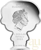 1 Unze Silbermünze Tuvalu Minted Mini James Bond 2023 - coloriert