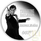 1 Unze Silbermünze Tuvalu James Bond 007 - Timothy Dalton 2023 - Proof coloriert
