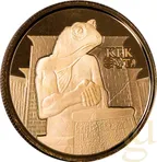 1 Unze Goldmünze Republic of Tschad Kek 2022 - Proof