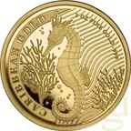 1 Unze Goldmünze Barbados Seepferdchen 2023