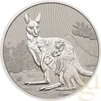 10 Unzen Silbermünze Australien Next Generation - Piedfort Mother & Baby Känguru 2023
