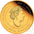 1/4 Unze Goldmünze Australien Lunar III Drache 2024 - polierte Platte
