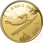 1 Unze Goldmünze EC8 St. Kitts & Nevis - Surfer 2022