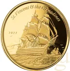 1 Unze Goldmünze EC8 St. Vincent & The Grenadines - Warship 2022