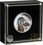 1 Unze Silbermünze Australien Emu 2023 - coloriert