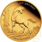 1 Unze Goldmünze Australien Brumby 2023 - polierte Platte