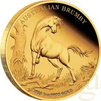 1 Unze Goldmünze Australien Brumby 2023 - polierte Platte