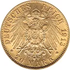 20 Mark Goldmünze Wilhelm II von Preußen Uniform