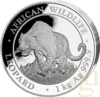 1 Kilogramm Silbermünze Somalia Leopard 2023