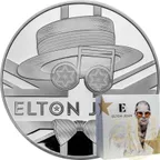 5 Unzen Silbermünze Music Legends - Elton John 2020 - polierte Platte