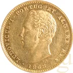 5000 Reis Goldmünze Portugal - Ludwig l