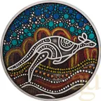 2 Unzen Silbermünze Australien Känguru Yongka 2023 Antik Finish - coloriert