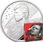 5 Unzen Silbermünze Music Legends - David Bowie 2020 - polierte Platte