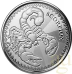 1 Unze Silbermünze Republic of Tschad Scorpion 2022