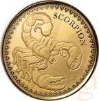 1 Unze Goldmünze Republic of Tschad Scorpion 2022 - polierte Platte