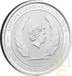 1 Unze Silbermünze EC8 Dominica - Parrots 2021 - coloriert