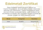 5 x 1g Gold Combibarren / Goldtafel / Tafelbarren
