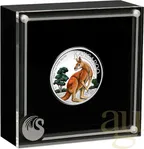 1 Unze Silbermünze Australien Känguru 2023 - polierte Platte - High Relief - coloriert